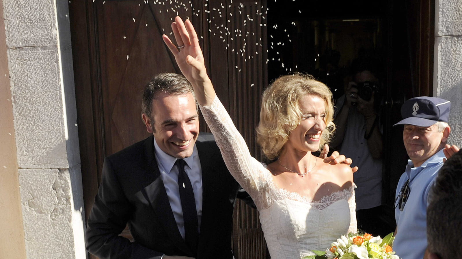 Mariage avec Alexandra Lamy à Anduze, en 2009