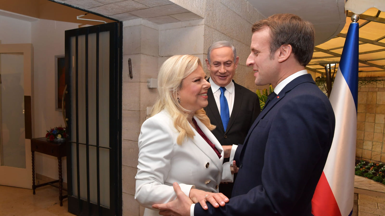 Sara Netanyahou, Benjamin Netanyahou, Emmanuel Macron
