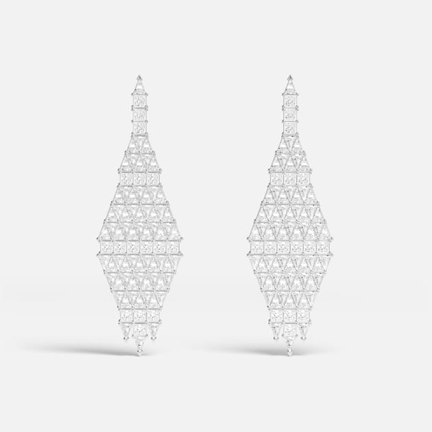 Boucles d'oreilles pendantes Art D&eacute;co Statement