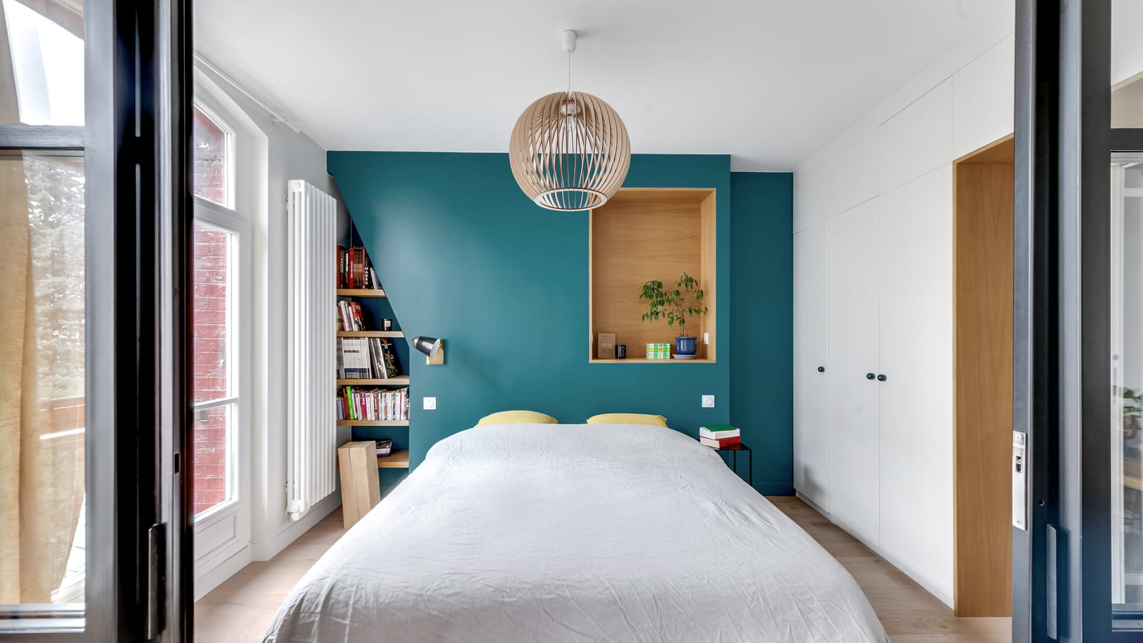 Tête de lit turquoise 