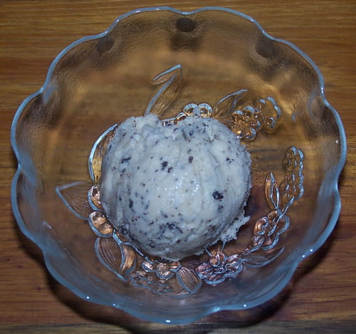 Glace noix de coco et pépites de chocolat