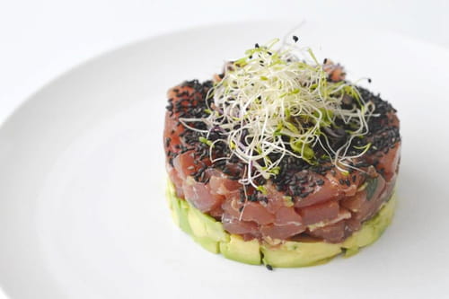 Tartare de thon, avocat, wasabi