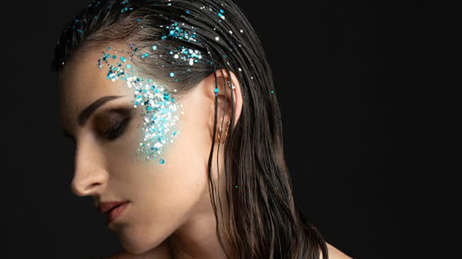 Wet look pailleté