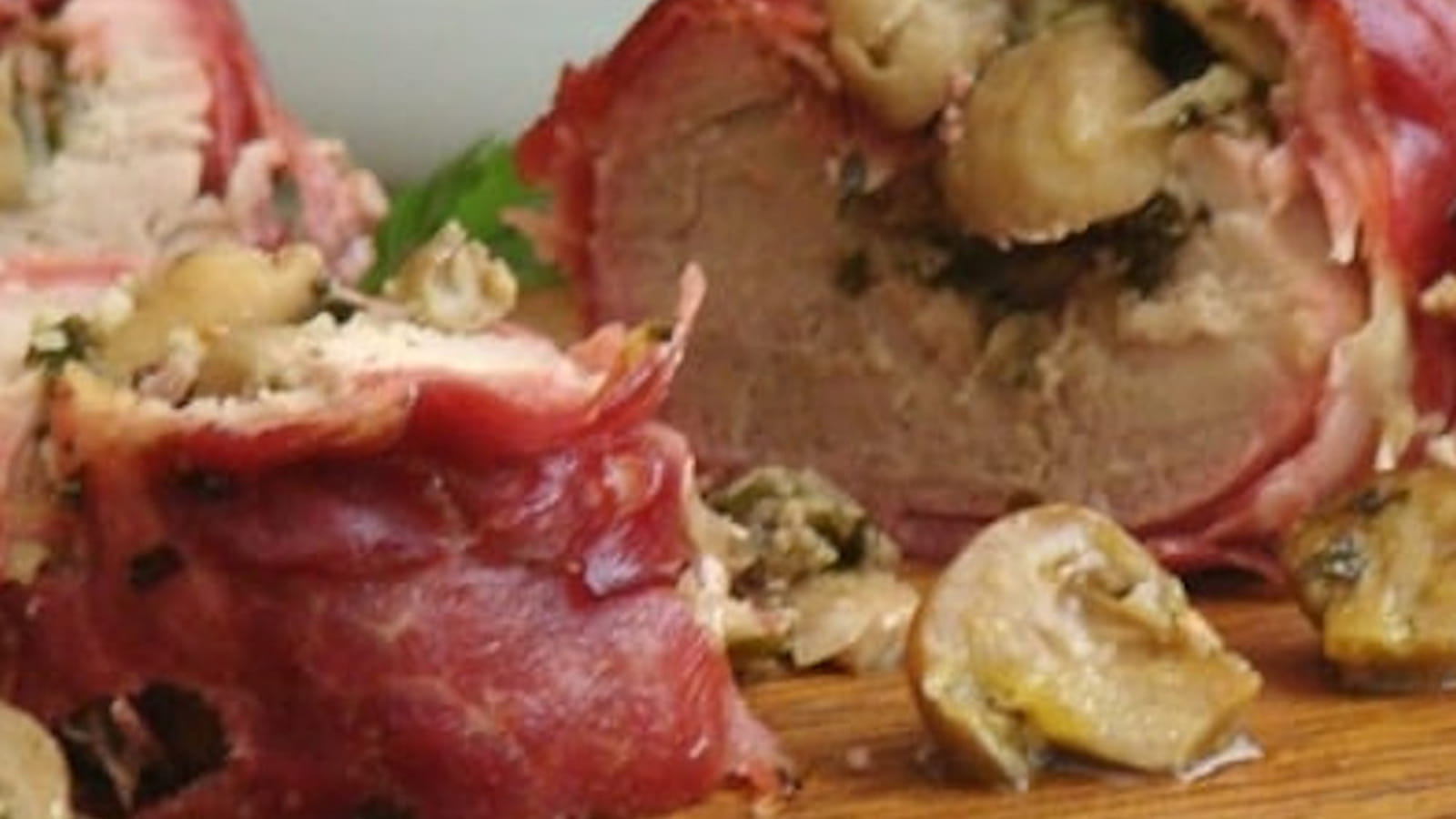 Filet mignon farci aux champignons