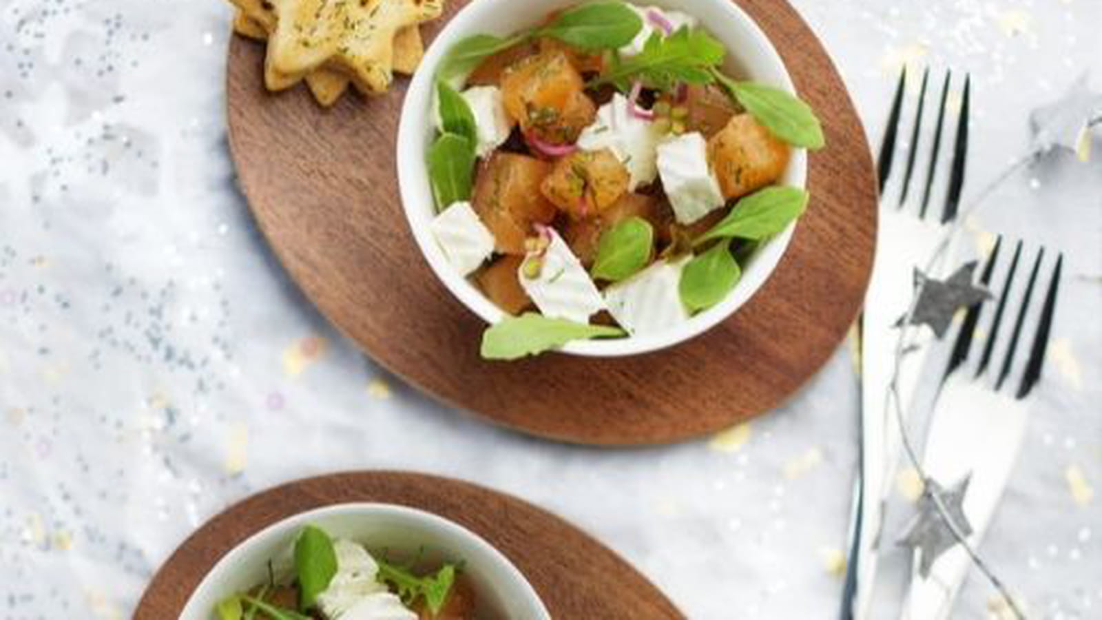 Saumon gravlax et dés de Caprice des Anges