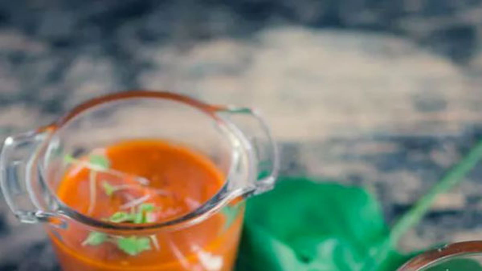 Gaspacho avec la soupe de tomate de Marmande