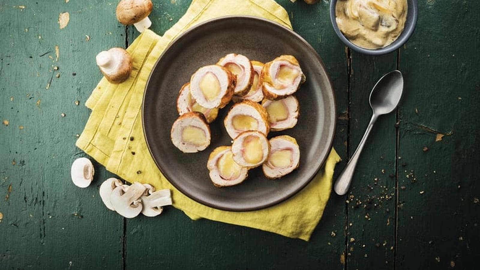 Ballotines de pintade aux champignons