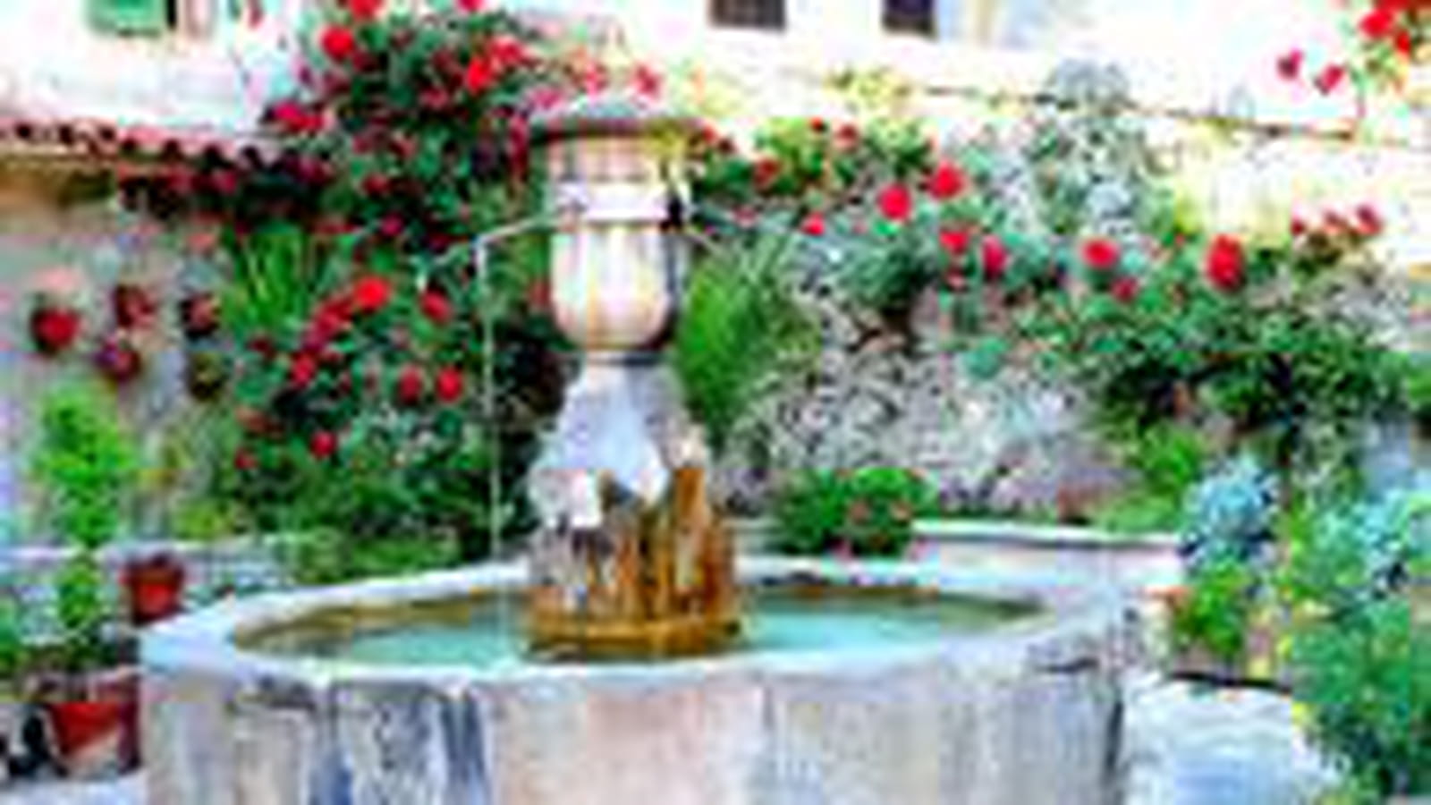 Fontaine fleurie