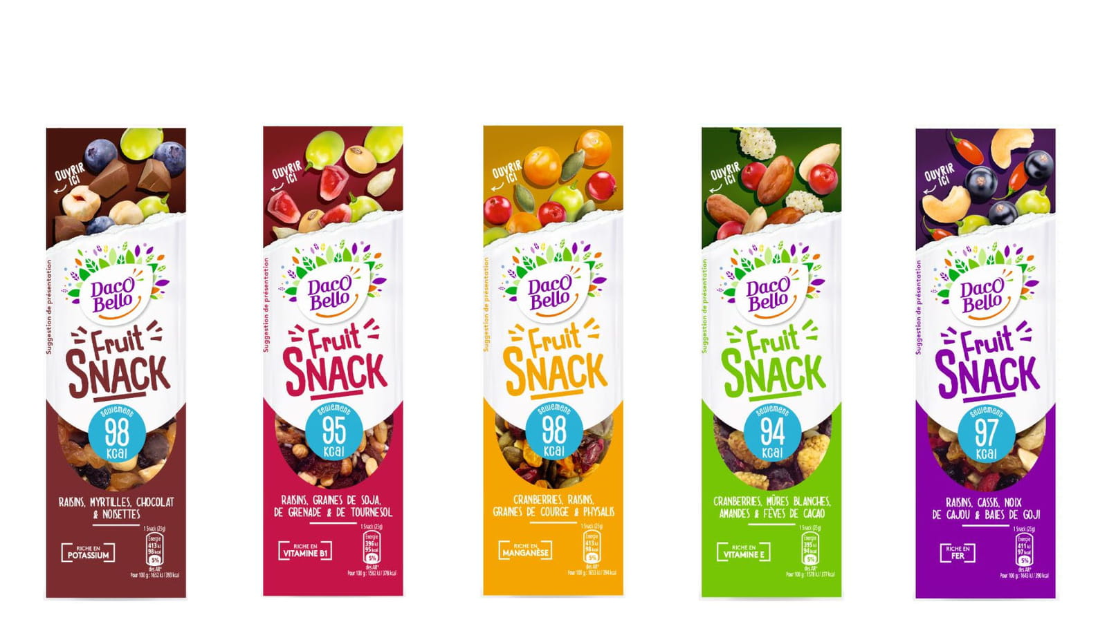 La gamme Fruit Snack de Daco Bello
