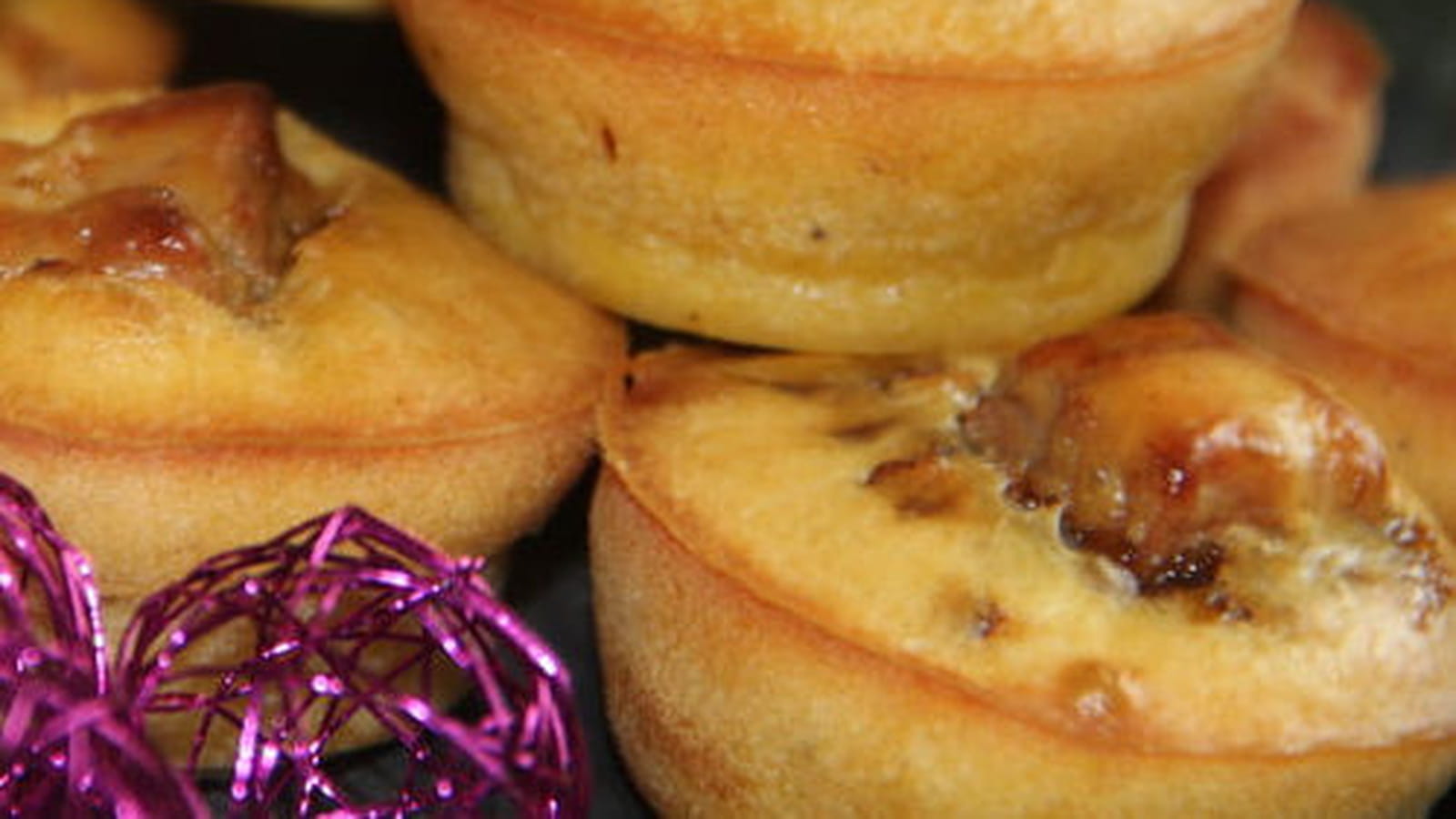 Muffins au foie gras et confit d'oignons