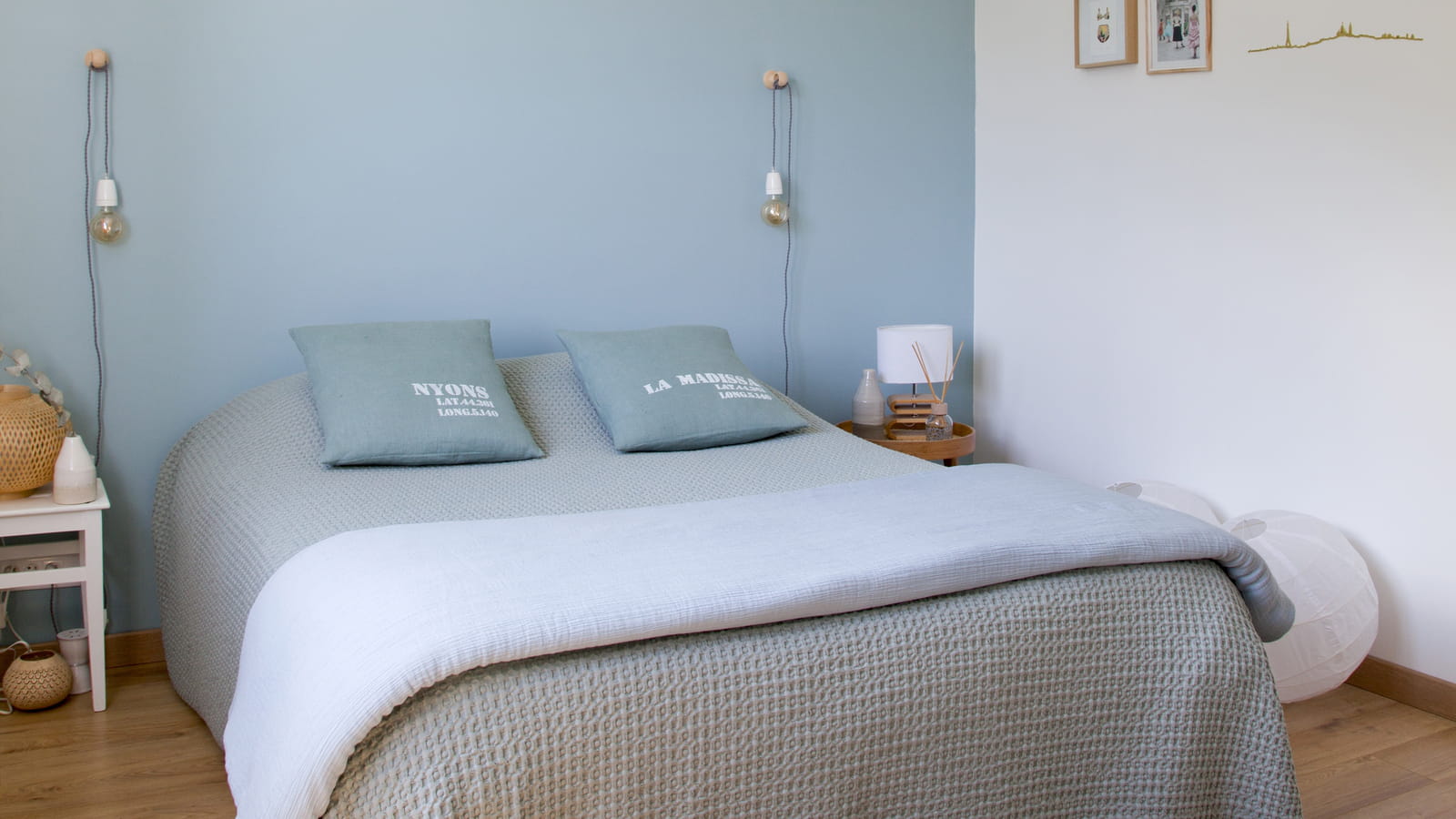 Chambre bleu pâle