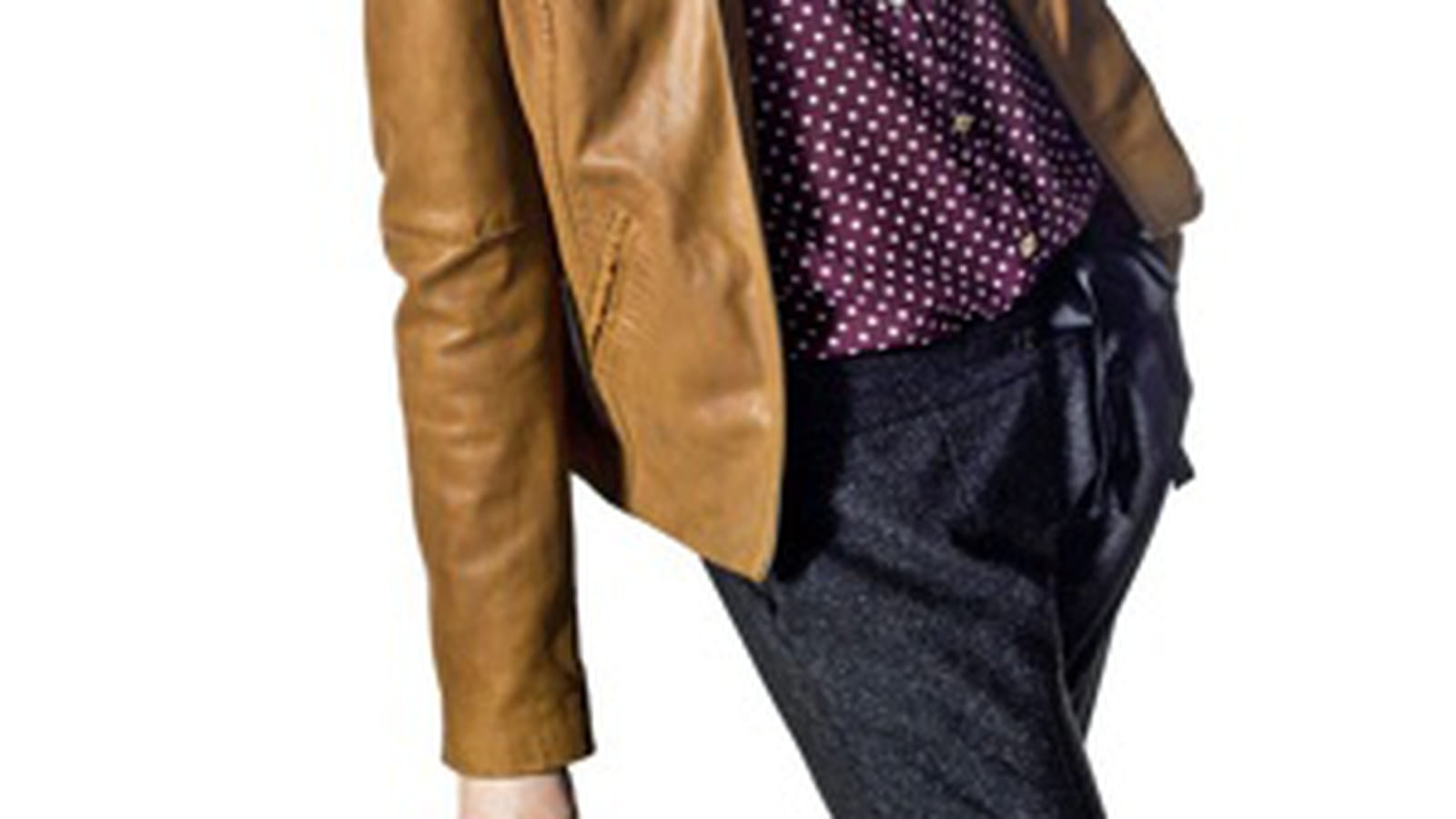Blouson en cuir de Sisley