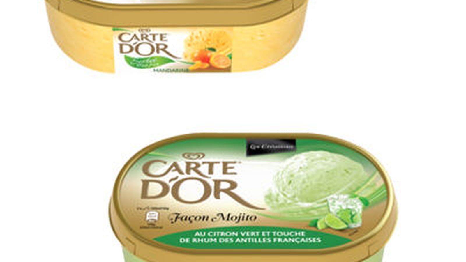 Sobert Mandarine et glace façon Mojito de Carte d'Or 