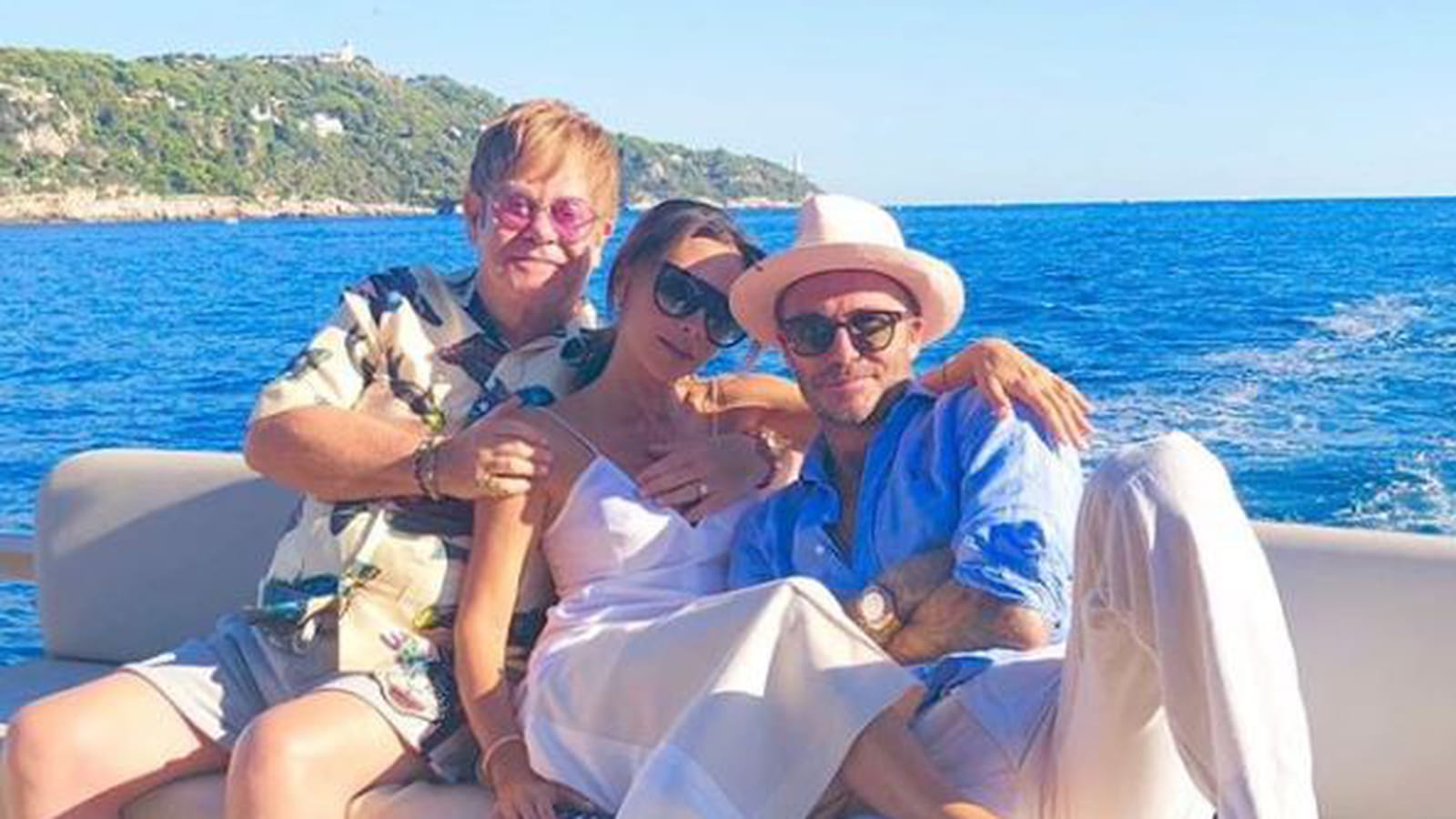 Elton John, Victoria Beckham, David Beckham