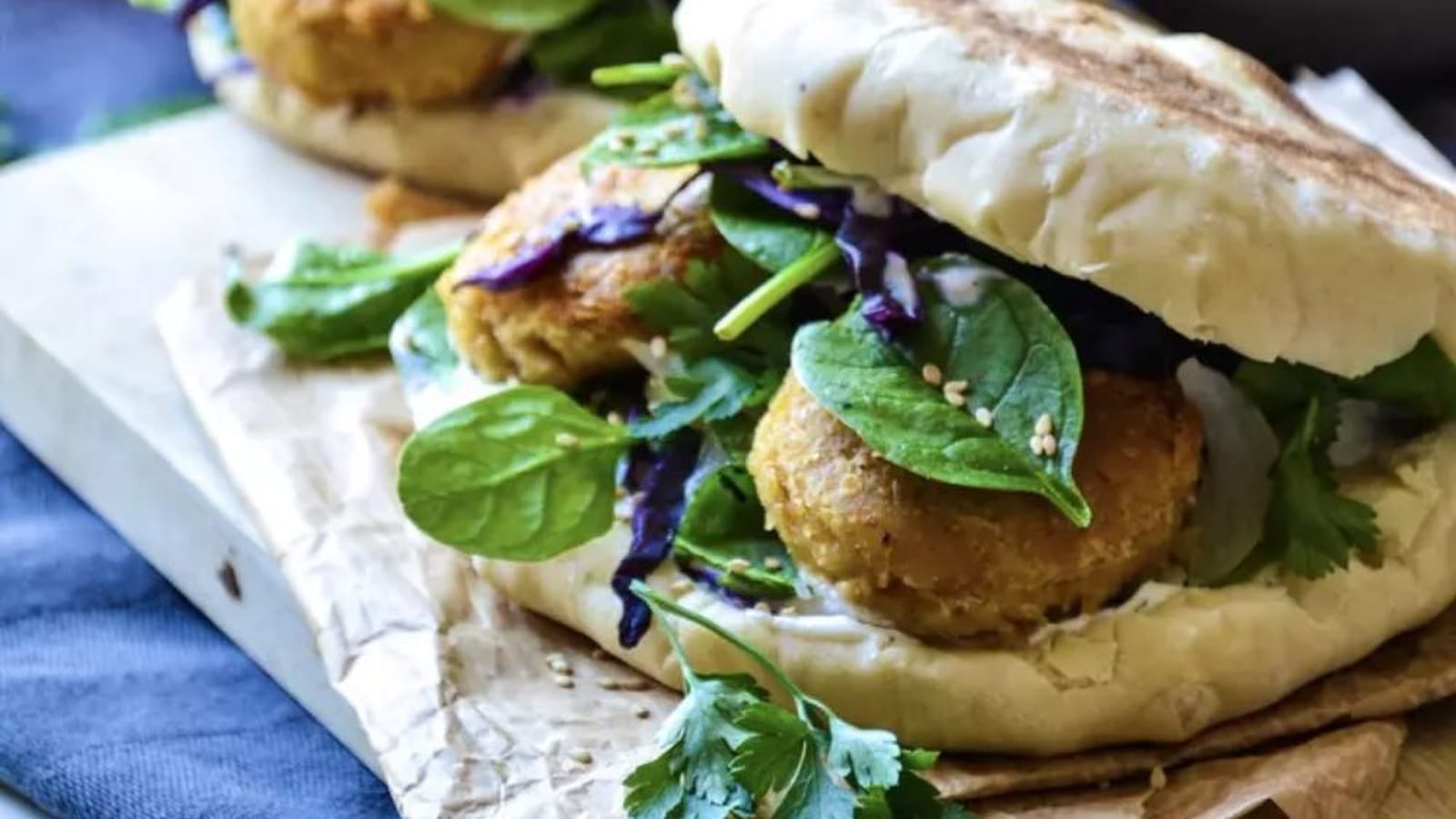 Pain pita maison et ses falafels