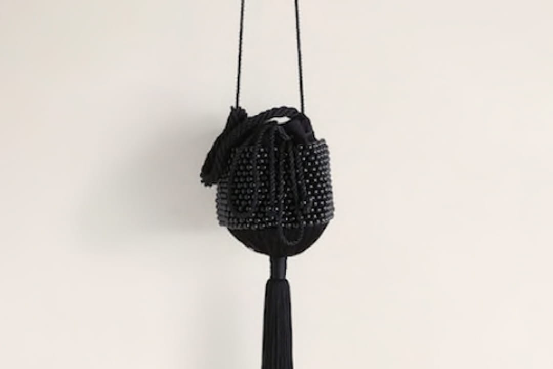Sac Seau En Perles Avec Franges - Pour Occasions Spéciales | Marque Cadari, Dimensions 20x15x30 Cm | Neuf