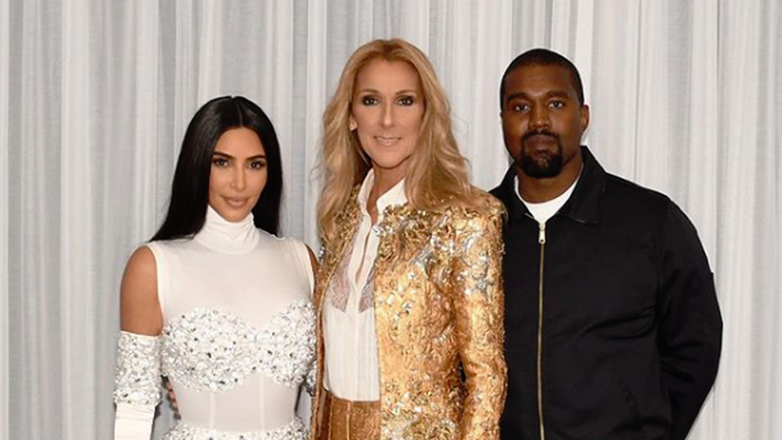 Kim Kardashian, Céline Dion et Kanye West