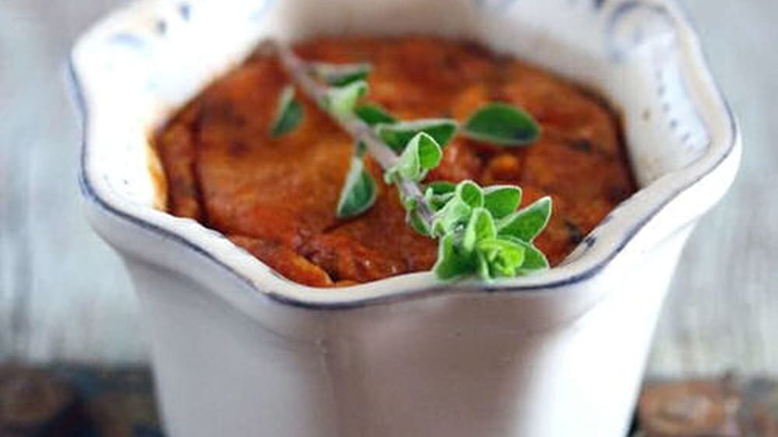 Flan d'aubergines et tomates à la provençale