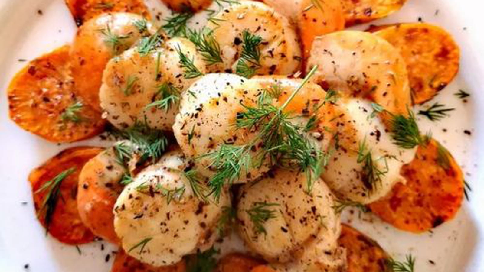 Coquilles saint Jacques et patates douce