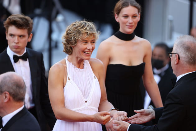 C&eacute;cile de France, heureuse de retrouver Thierry Fr&eacute;maux