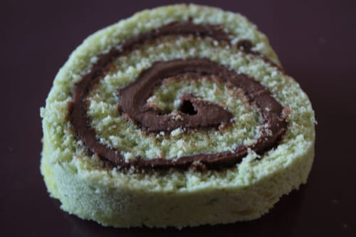 Gâteau roulé pistache Nutella