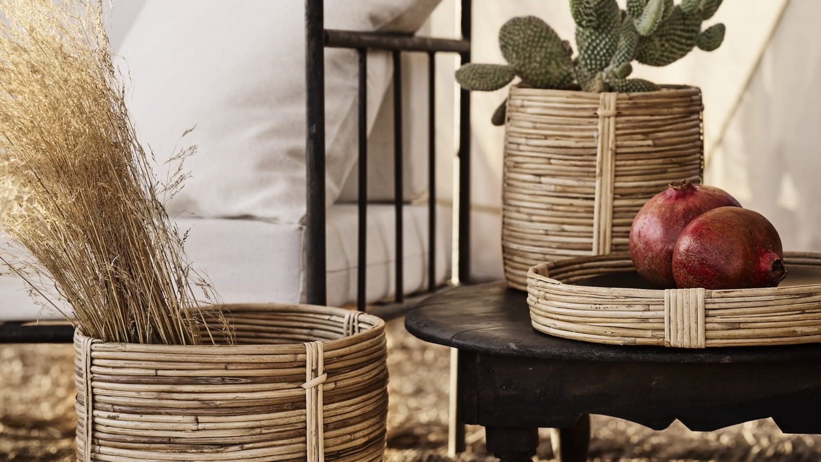 Cache-pot en rotin H&M Home 