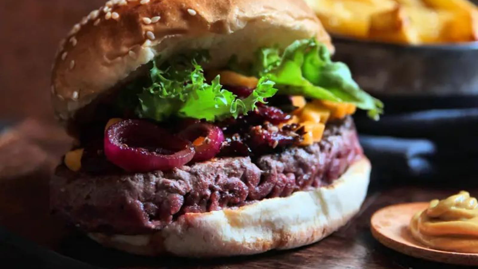 Cheeseburger aux graines de sésame