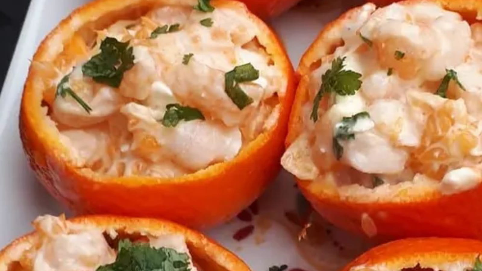 Mandarines garnies aux crevettes