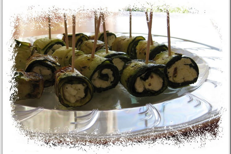 Recette de Roulade de courgette au chèvre