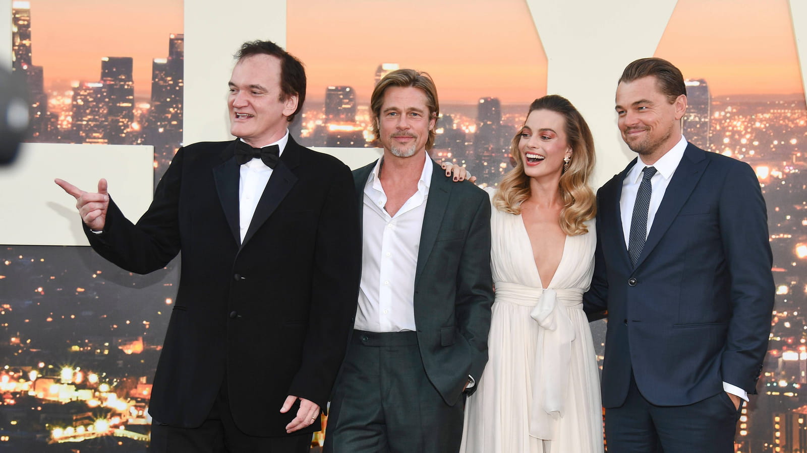 Quentin Tarantino, Brad Pitt, Margot Robbie et Leonardo Di Caprio