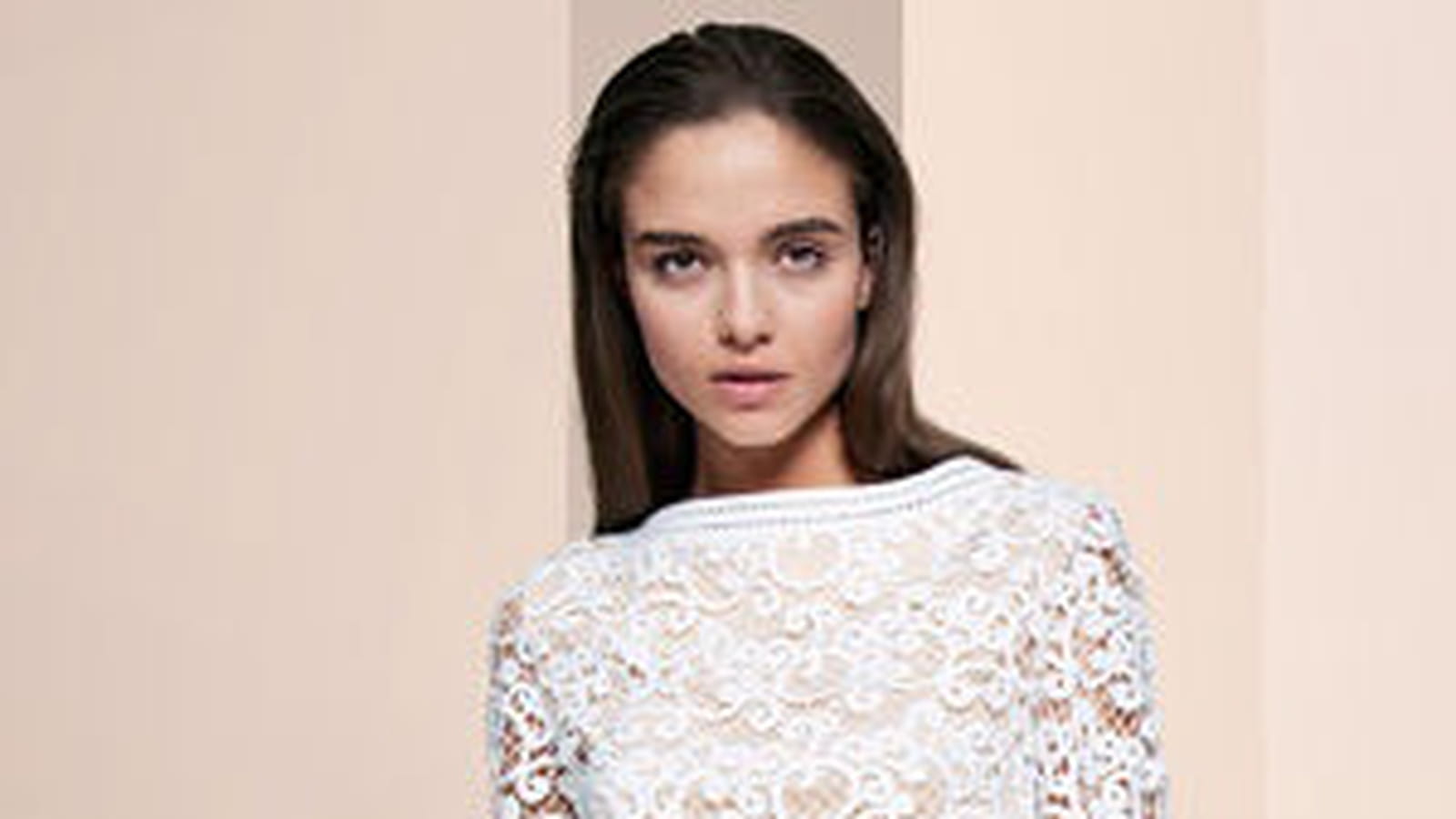 Robe blanche effet dentelle de Zalando