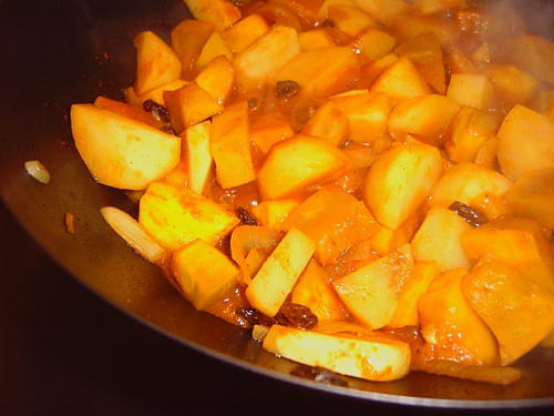 Curry de pommes de terre et potiron