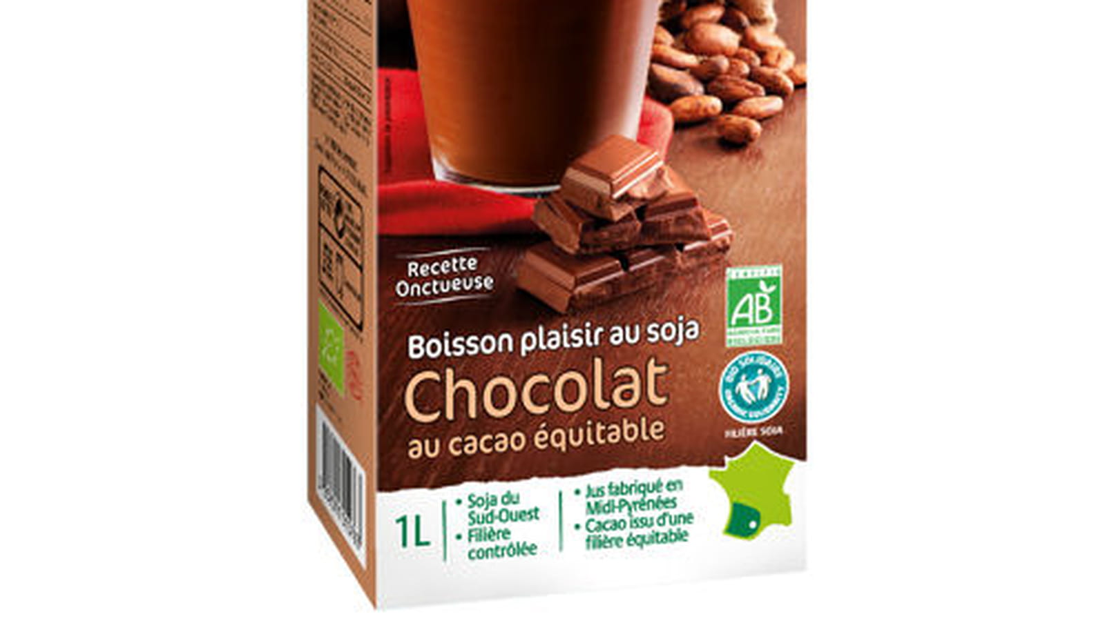 Boisson plaisir au soja Chocolat au cacao équitable de Soy