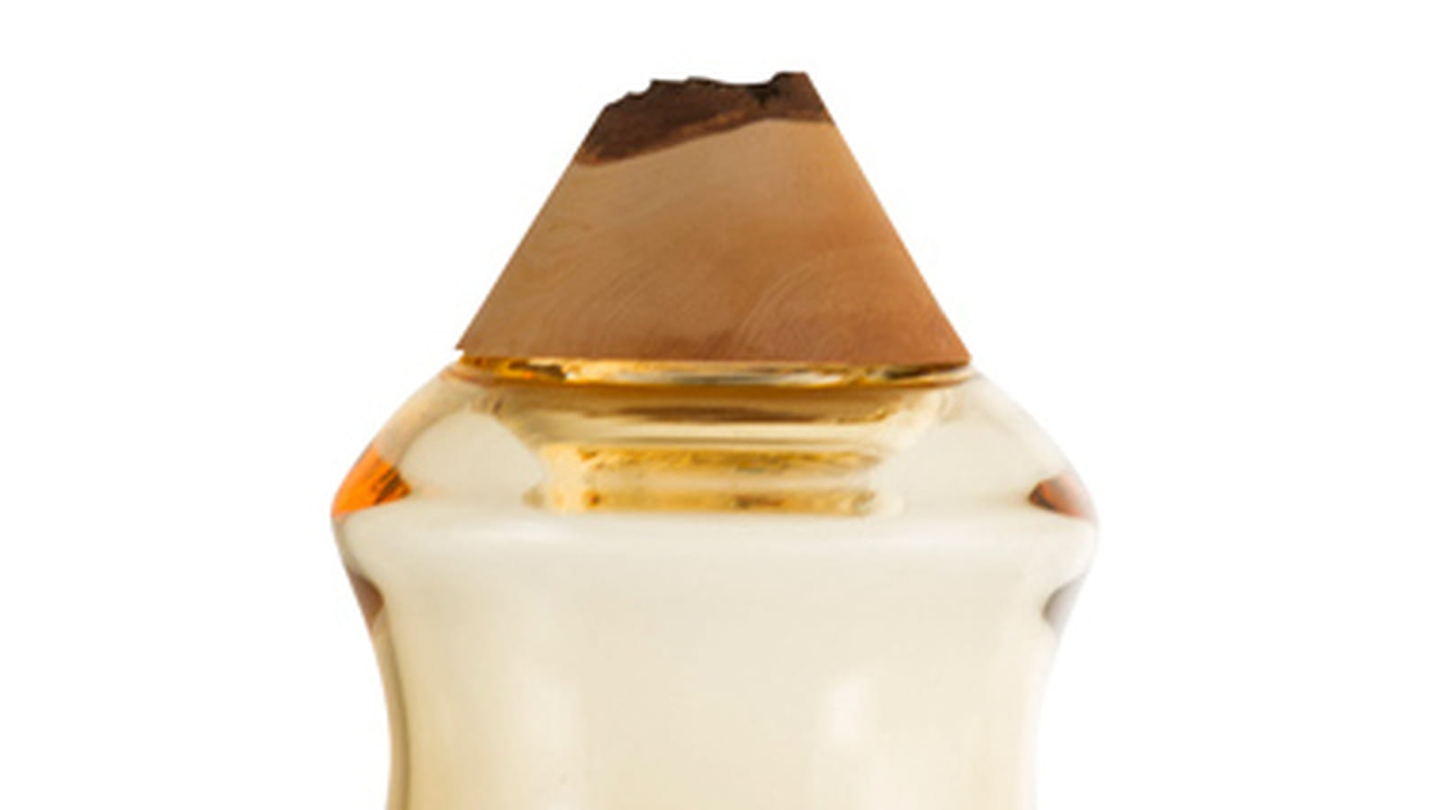 Vase en verre et bois