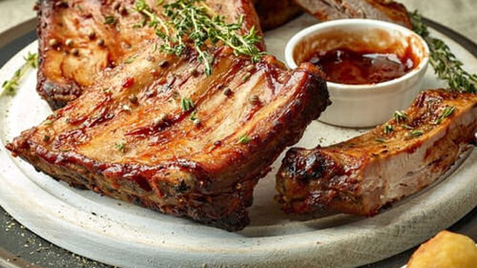Travers de porc au miel