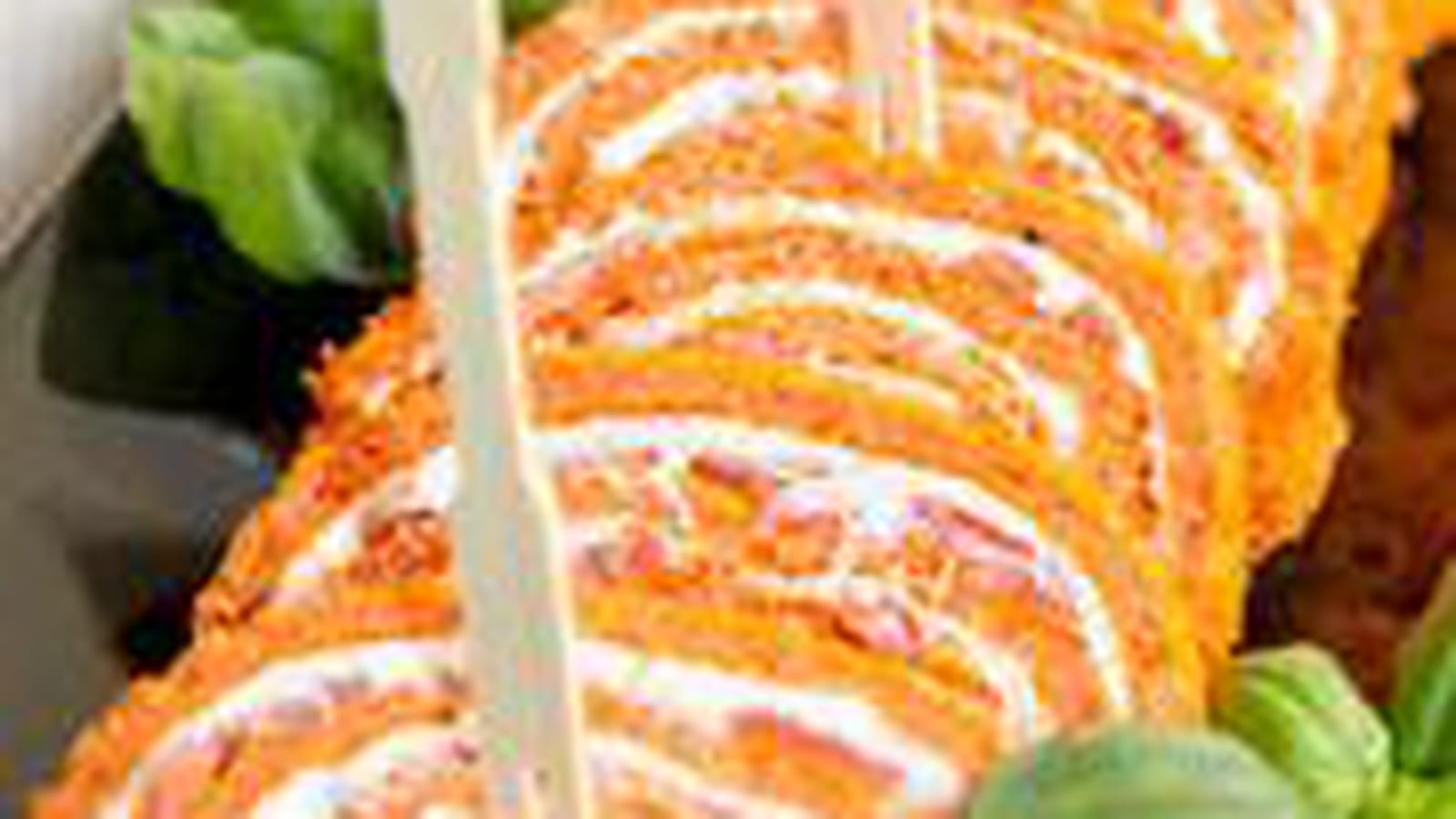 Roulé tomate saumon et fromage