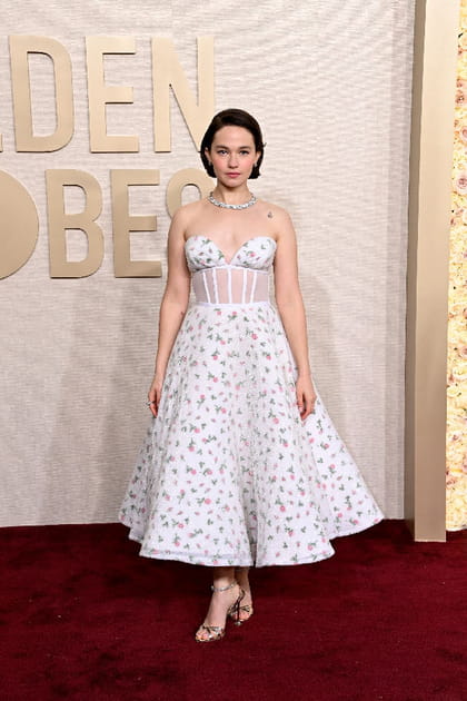 Cailee Spaeny en robe &agrave; fleurs Miu Miu