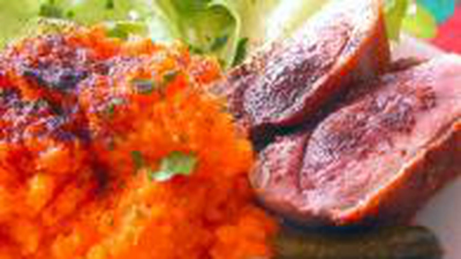 Canard, patates douces, cacao