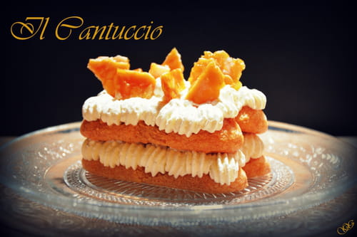 Dessert façon mille-feuille au caramel aux amandes et mascarpone Il cantuccio