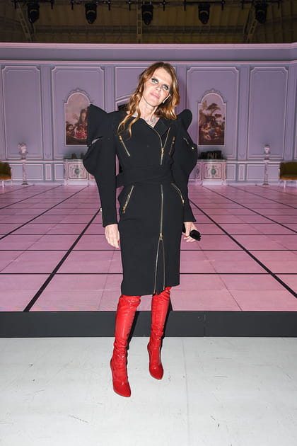 Anna Dello Russo au défilé Moschino
