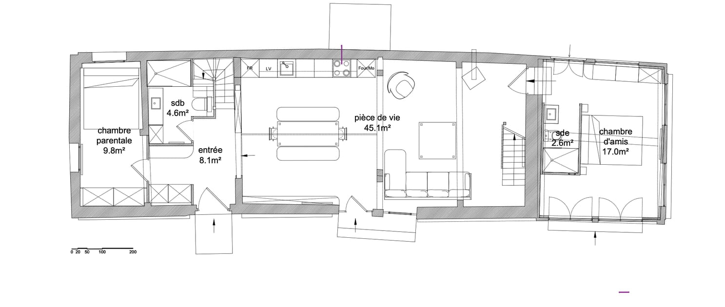 Le plan du rez-de-chauss&eacute;e apr&egrave;s travaux