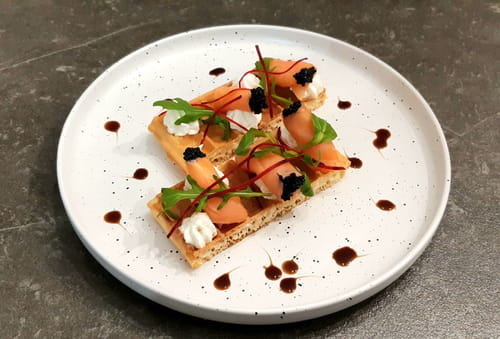 Gaufres au saumon