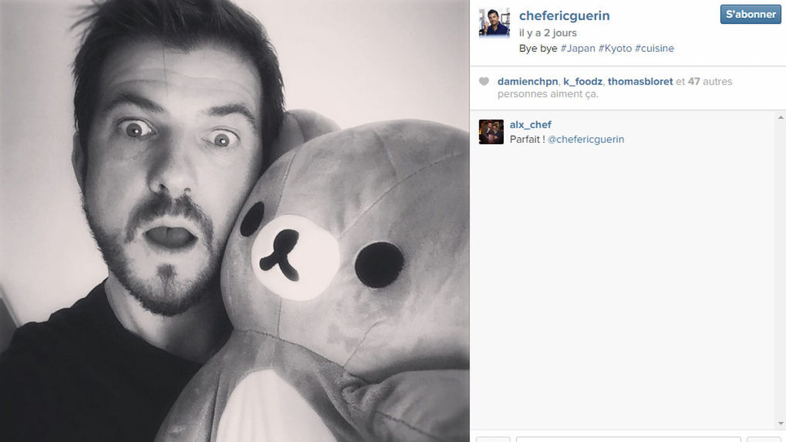 Eric Guerin et son nounours trop kawaii