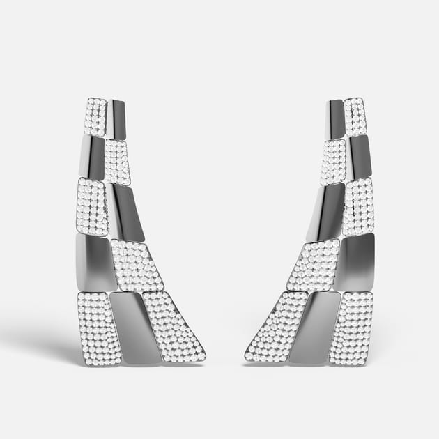 Boucles doreilles pav&eacute;