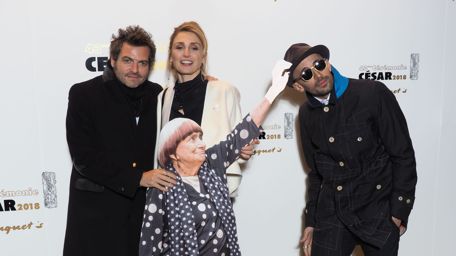 Matthieu Chedid, Julie Gayet, JR et Agnès Varda 