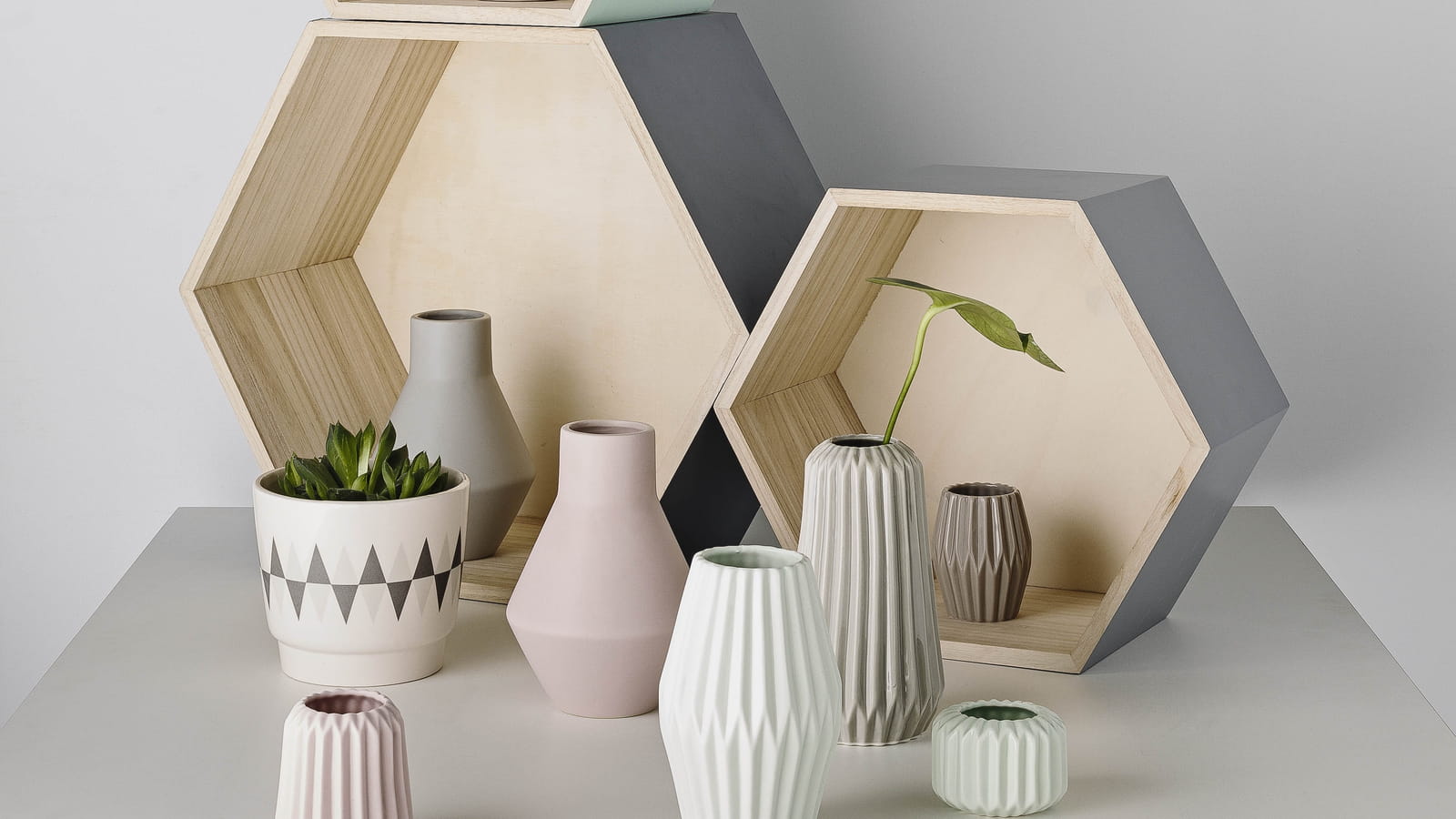Vase cannelé losange Bloomingville