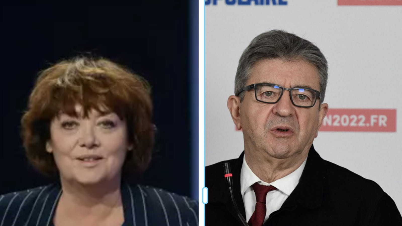 Nathalie Saint-Cricq et Jean-Luc Mélenchon