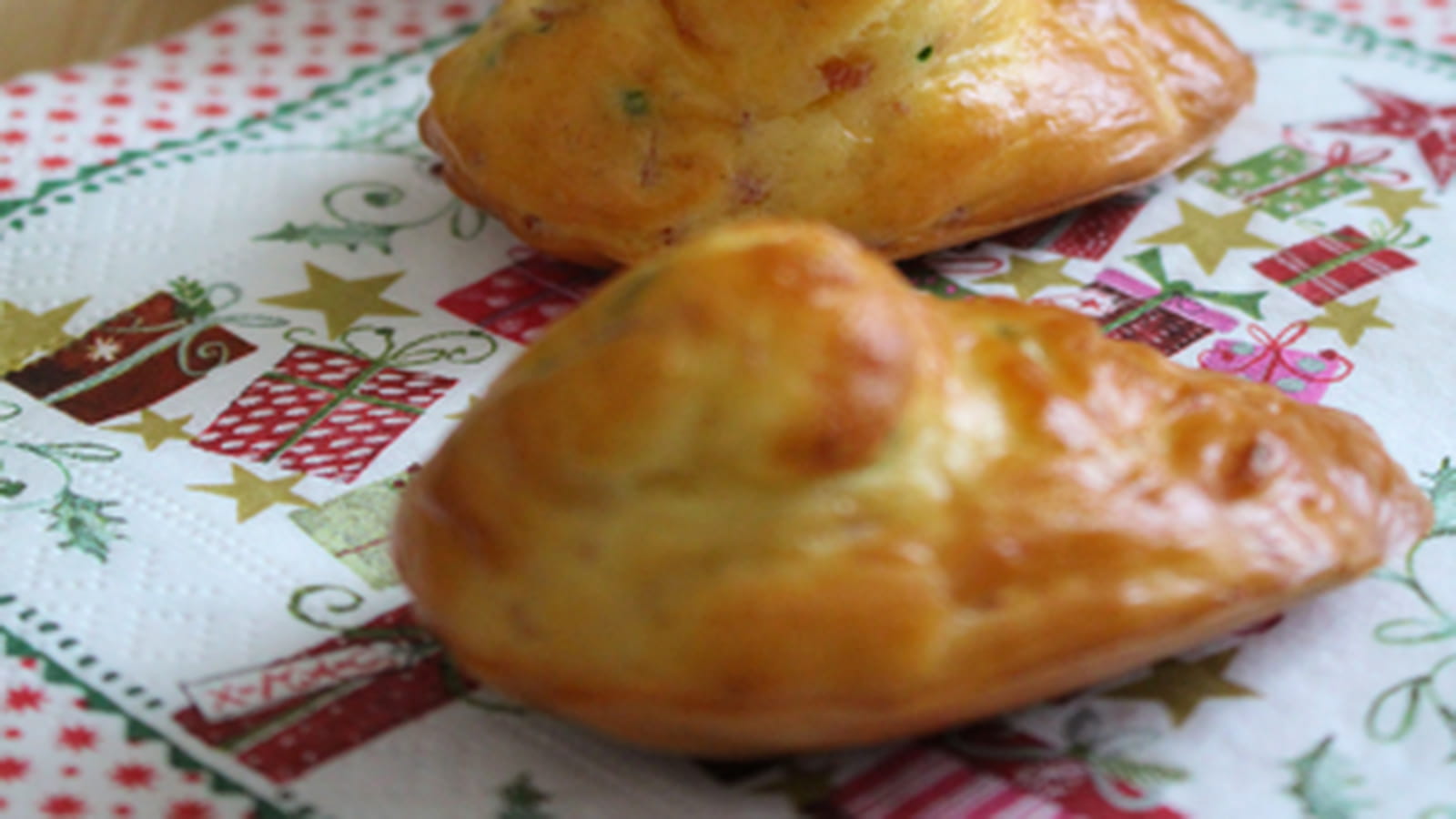 Madeleines au râpé de jambon et Vache qui rit