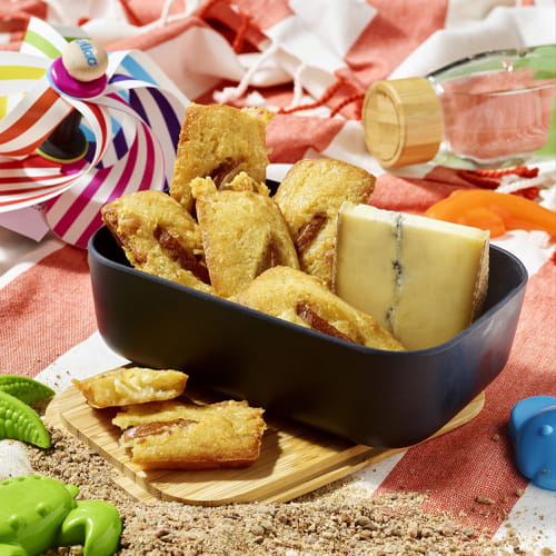 Financiers au Morbier, poire et noisettes