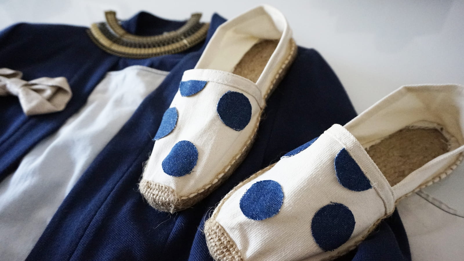 DIY espadrilles à pois
